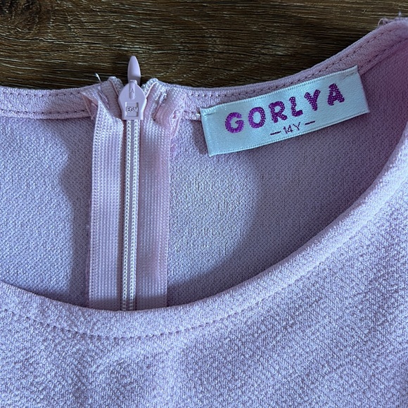 Girl’s Light Purple Dress with Ruffles, Size 14Y - Picture 3 of 4